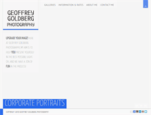 Tablet Screenshot of geoffreygoldbergphotography.com